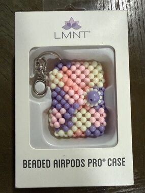 LMNT Beaded AirPods Pro Case - Pastel Pink, Purple & Cream